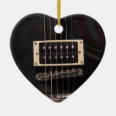 Gitarren sind für Mädchen-schwarze E-Gitarre Keramikornament (Vorne)