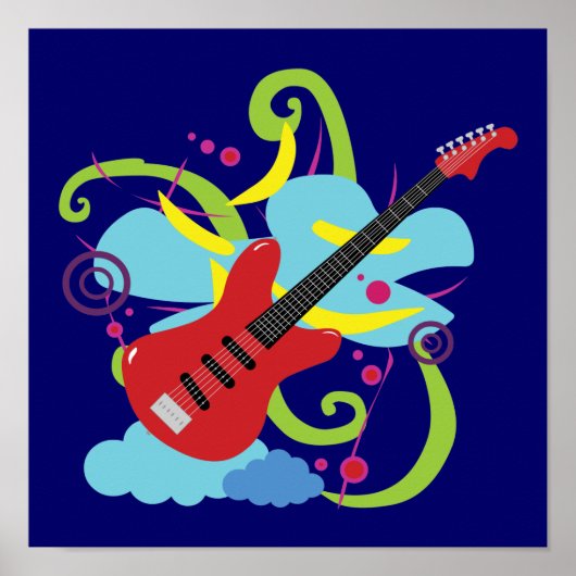 Gitarren-Solo-Traum Poster (Vorne)