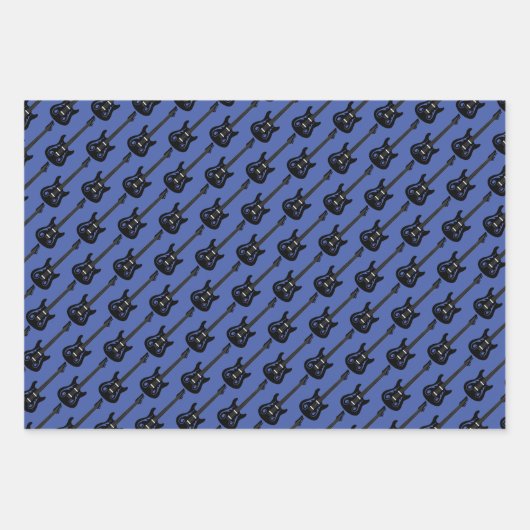 Gitarren-Sortiment: ein Wrapping-Papier Geschenkpapier Set (Vorderseite 2)