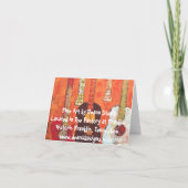 Gitarren, spielen Sie meine Herzschnüre. Karte (Rückseite)