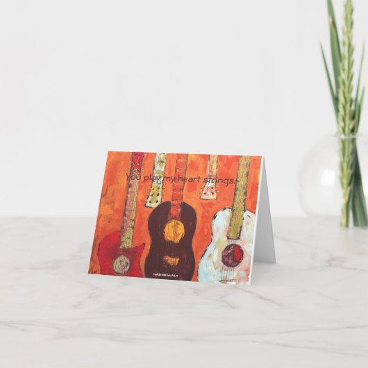 Gitarren, spielen Sie meine Herzschnüre. Karte (Vorderseite)