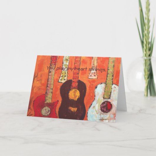 Gitarren, spielen Sie meine Herzschnüre. Karte (Vorderseite)