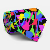 Gitarren-Spritzen-Muster Krawatte (Gerollt)