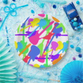 Gitarren-Spritzen-Muster Pappteller (Party)