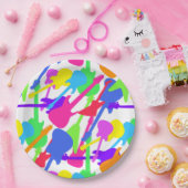 Gitarren-Spritzen-Muster Pappteller (Party)