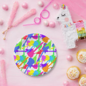 Gitarren-Spritzen-Muster Pappteller (Party)