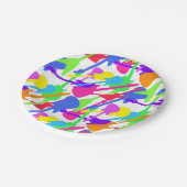 Gitarren-Spritzen-Muster Pappteller (Schrägansicht)