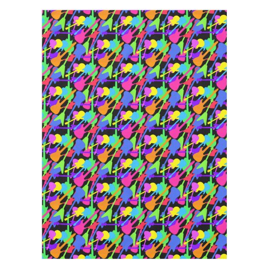 Gitarren-Spritzen-Muster Tischdecke (Vorderseite)