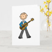 Gitarren-Strichmännchen-Karte Karte (Gelbe Blume)