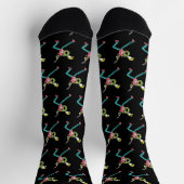 Gitarren-Strichmännchen Socken (Oben)