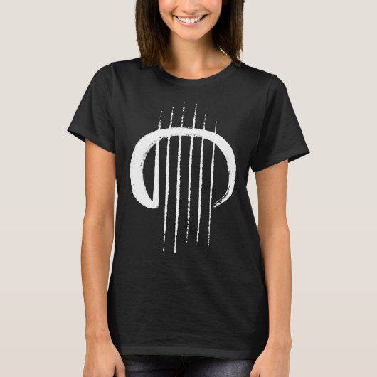 Gitarren Strings Enso Japan Zen Circle Calligraphy T-Shirt (Vorderseite)