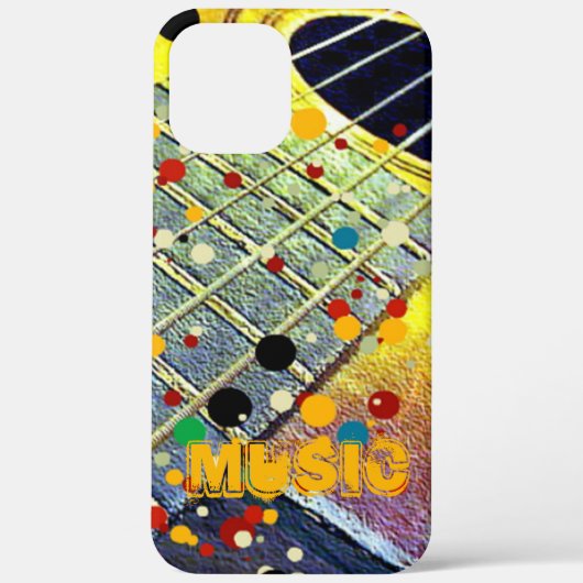 Gitarren Strings Musikalische Wasserfarbe Case-Mate iPhone Hülle (Rückseite)
