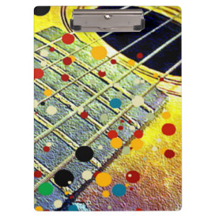 Gitarren Strings Musikalische Wasserfarbe Klemmbrett