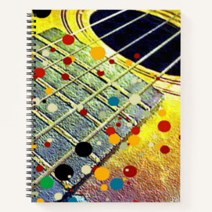 Gitarren Strings Musikalische Wasserfarbe Notizblock