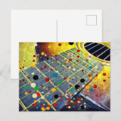 Gitarren Strings Musikalische Wasserfarbe Postkarte (Vorne/Hinten)