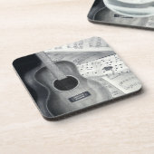 Gitarren-u. Blatt-Musik-Korken-Untersetzer Getränkeuntersetzer (Linke Seite)