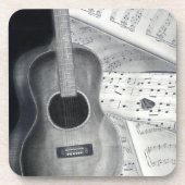 Gitarren-u. Blatt-Musik-Korken-Untersetzer Getränkeuntersetzer (Vorderseite)