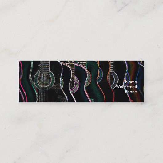Gitarren u. Musik Mini Visitenkarte (Vorderseite)