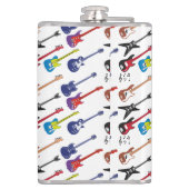 Gitarren und Musiknoten Flachmann (Rückseite)