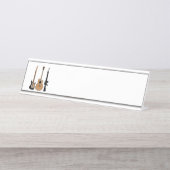 Gitarren und Rifle Schreibtischnamensplakette (Vorderseite )