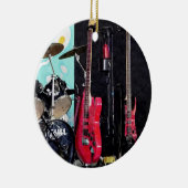 Gitarren und Trommeln Keramik Ornament (Rechts)