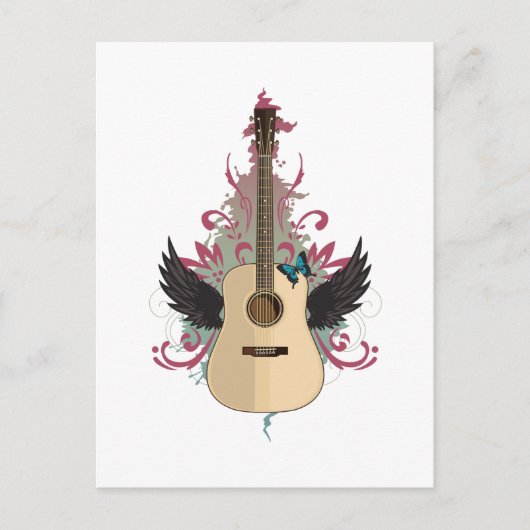 Gitarren-Vibes Postkarte (Vorderseite)