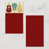 Gitarren-Visitenkarten - Rot Visitenkarte (Vorne/Hinten)