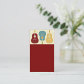 Gitarren-Visitenkarten - Rot Visitenkarte (Stehend Vorderseite)