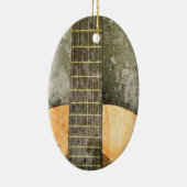 Gitarren-Weihnachtsverzierung Keramikornament (Rechts)