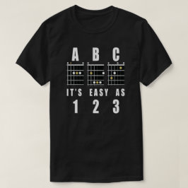 Gitarrenakkorde ABC Es ist einfach bis 123 T-Shirt