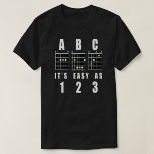 Gitarrenakkorde ABC Es ist einfach bis 123 T-Shirt