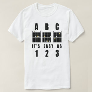 Gitarrenakkorde ABC Es ist so einfach wie 123 T-Shirt