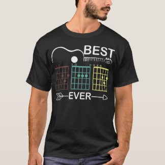 Gitarrenakkordspieler Lehrer Bester Vater Aller Ze T-Shirt