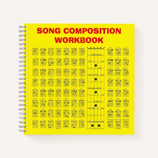 Gitarrenaktordiagramm notizblock (Vorderseite)