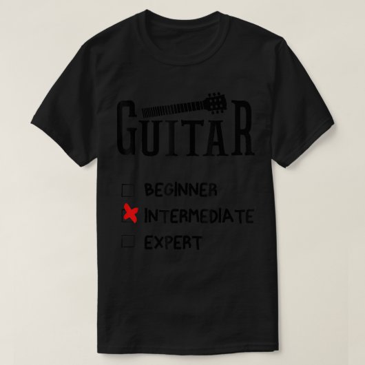 Gitarrenanfänger Gitarre Intermediate T-Shirt (Design vorne)
