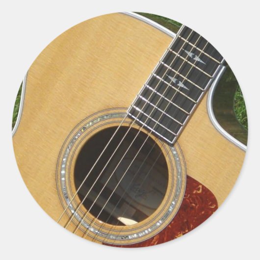 Gitarrenaufkleber Runder Aufkleber (Vorderseite)