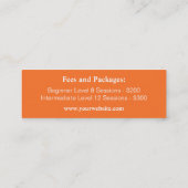 Gitarrenband Silhouette Musiker Mini Visitenkarte (Rückseite)