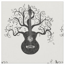 Gitarrenbaum und Musiknote