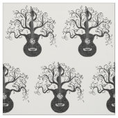 Gitarrenbaum und Musiknote Stoff (Muster)