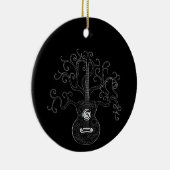 Gitarrenbaum und Musiknoten Keramik Ornament (Rechts)
