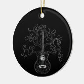 Gitarrenbaum und Musiknoten Keramik Ornament (Links)