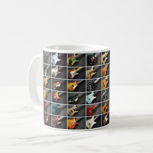 GitarrenCollage Kaffeetasse (Vorderseite Links)