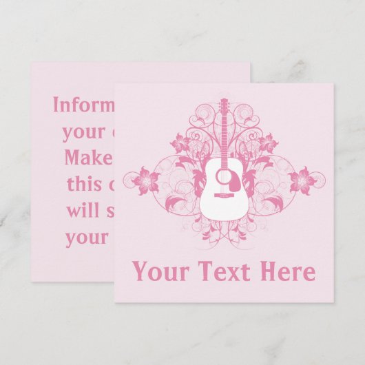 Gitarrendesign Einladung (Vorne/Hinten)