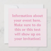 Gitarrendesign Einladung (Rückseite)