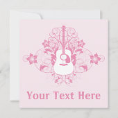 Gitarrendesign Einladung (Vorderseite)