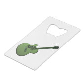 Gitarrendesign Geldbeutel Flaschenöffner (Rückseite Schrägansicht)