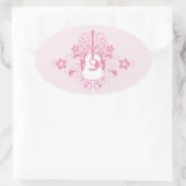 Gitarrendesign Ovaler Aufkleber (Tasche)