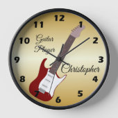 Gitarrendesign Personalisiert Uhr (Vorderseite)