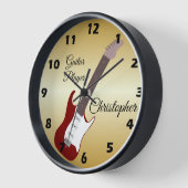 Gitarrendesign Personalisiert Uhr (Winkel)