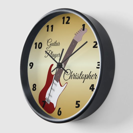 Gitarrendesign Personalisiert Uhr (Winkel)